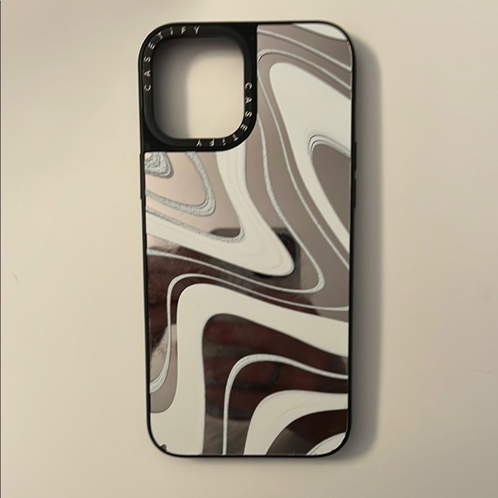 Casetify Black and Gray Marble iPhone Case